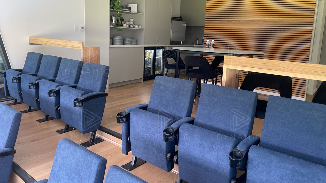 The seating inside a MCG Corporate Box