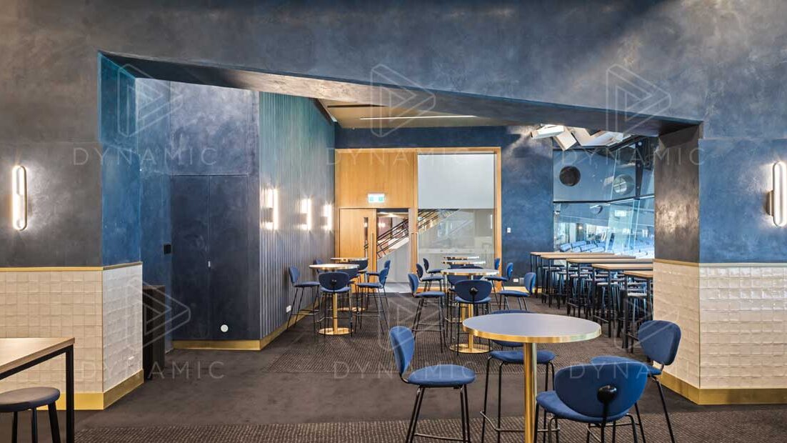 Inside a larger sized corporate box at the MCG